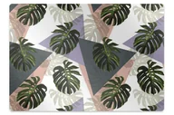 Podnóżki, podpórki, podkładki - Mata pod fotel biurowy Monstera wzór 140x100 cm - miniaturka - grafika 1