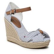 Espadryle Tommy Hilfiger Basic Seersucker High Wedge FW0FW07160 Seersucker/Bluecoast 0G5