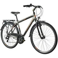 Rowery - Rower trekkingowy INDIANA X-Road 1.0 M19 28 cali męski Brązowy 2024 - miniaturka - grafika 1
