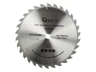 Geko G00166 piła tarczowa do cięcia drewna 450x32 mm 30 zębów - Tarcze do pił - miniaturka - grafika 1