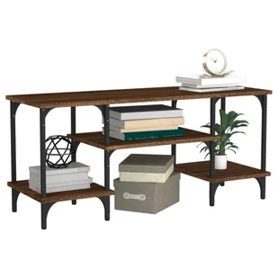 Szafka pod TV, brązowy dąb, 102x35x45,5 cm Lumarko! - Szafki RTV - miniaturka - grafika 5