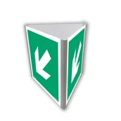 Systemy ekspozycyjne i znaki informacyjne - AE806 KIERUNEK DROGI EWAKUACYJNEJ (3D DOŚCIENNY), PN - PŁYTA PCV 1MM; (100X100MM) - miniaturka - grafika 1