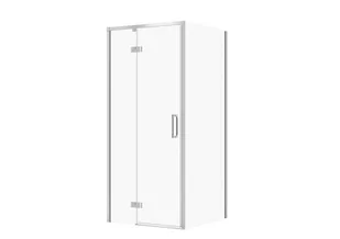 Kabina prysznicowa Cersanit Larga 80x80x195 kwadratowa lewa chrom transparentne S601-215 - Kabiny prysznicowe - miniaturka - grafika 1