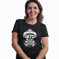 Koszulki i topy damskie - 1970 Narodziny legendy 55 lat - damska koszulka na prezent na 55 urodziny - miniaturka - grafika 1
