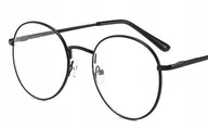 Okulary korekcyjne, oprawki, szkła - OKULARY metal KOREKCYJNE MINUSY - CZARNE -5 - miniaturka - grafika 1