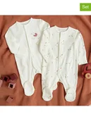 Śpiochy dla niemowląt - COOL CLUB Śpioszki (2 szt.) w kolorze kremowym - miniaturka - grafika 1