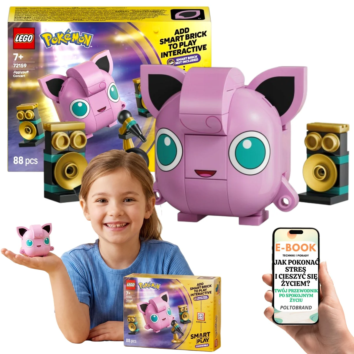 LEGO Pokemon Jigglypuff 88 el. Zestaw dla Dzieci 7+ 72159