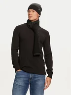 Apaszki i szaliki męskie - Calvin Klein Zestaw Szalik i Czapka Gs Ck Monogram Beanie + Scarf K50K512390 Czarny - miniaturka - grafika 1