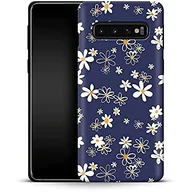 Etui i futerały do telefonów - Premium etui na telefon komórkowy Navy Daisies Samsung Galaxy S10 - miniaturka - grafika 1