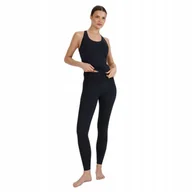Legginsy - Legginsy damskie 4F do jogi i pilatesu, czarne, szybkoschnące, r. L - miniaturka - grafika 1