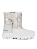Buty dla dziewczynek - Hunter Śniegowce KFT5001PCT-PYR Biały - miniaturka - grafika 1