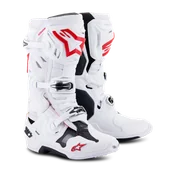 Buty motocyklowe - Buty Cross Alpinestars Tech 10 Supervented Złamany Biały/Jasnoczerwony40,5 - miniaturka - grafika 1