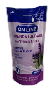 On Line Mydło kremowe w płynie Lawenda i Jedwab uzupełnienie 500ml - Mydła - miniaturka - grafika 1