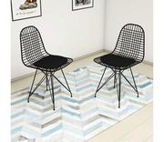 Fotele i krzesła biurowe - SET 2x Krzesło do jadalni KAFES czarne - miniaturka - grafika 1