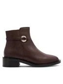 Botki damskie - Gino Rossi Botki DORIS-110394 Brązowy - miniaturka - grafika 1