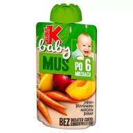 Desery dla dzieci - Kubuś - Mus jabłko brzoskwinia marchew banan po 6 miesiącu - miniaturka - grafika 1