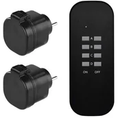 Przedłużacze i rozgałęźniki - Emos gniazdo zdalnie sterowane IP44 czarne # Teraz raty 10x0% tylko do 2019 12 14! - miniaturka - grafika 1