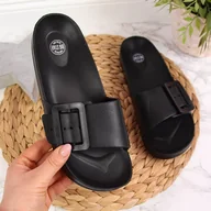 Klapki i japonki damskie - Big Star Klapki damskie piankowe plażowe czarne Big Star FF274A389 36 - miniaturka - grafika 1