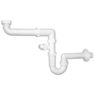 Akcesoria do armatury i ceramiki - Bruckner syfon zlewozmywakowy rurowy biały 155.125.0 - miniaturka - grafika 1