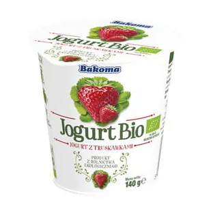 Bakoma Bio jogurt truskawka - Kefiry, jogurty, maślanki - miniaturka - grafika 1