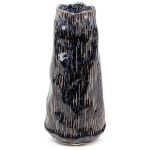 Wazon Ceramiczy Dekoracyjny Alda 14X14X28 Granatowy + Beżowy - Wazony i flakony - miniaturka - grafika 1