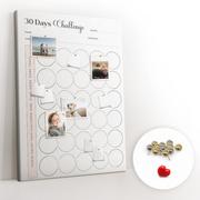 Tablice i flipcharty - Tablica XXL - 100x140 cm Korkowy Organizer + Pinezki - 30-dniowe wyzwanie - miniaturka - grafika 1