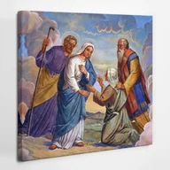 Ikony i obrazy sakralne - Matka Boża Święta Rodzina - obraz polycanvas, 30x30 - miniaturka - grafika 1