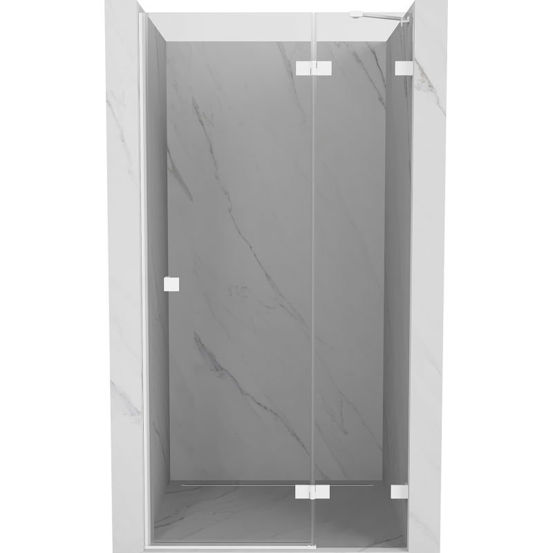 Mexen Lunar drzwi prysznicowe uchylne prawe 75 cm, transparent, białe - 834-075-000-20-00-P