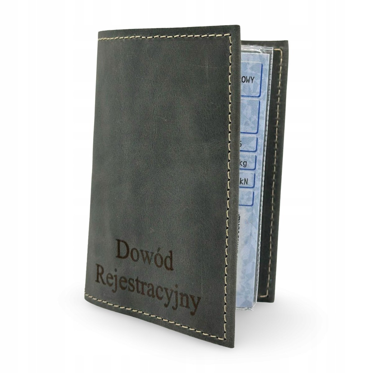 Etui na Dowód Rejestracyjny na Dokumenty Pokrowiec Szary Parker Quality
