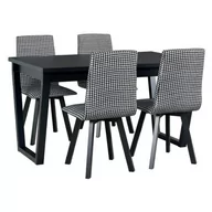 Stoły z krzesłami - Zestaw stół i 6 krzeseł drewnianych IKON 2 + HUGO 2 - miniaturka - grafika 1
