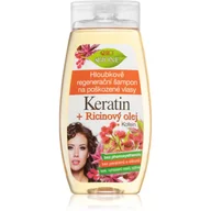 Szampony do włosów - Bione Cosmetics Keratin + Ricinový olej szampon głęboko regenerujący do włosów 260 ml - miniaturka - grafika 1