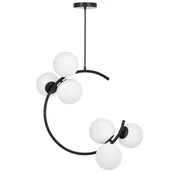 Lampy sufitowe - NOWOCZESNA LAMPA WISZĄCA CZARNA BONIO W6 - miniaturka - grafika 1