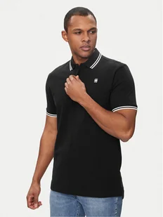 G-Star Raw Polo Dunda D17127-5864 Czarny Slim Fit - Koszulki męskie - miniaturka - grafika 1