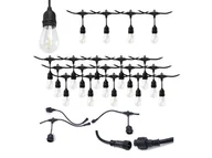 Lampy ogrodowe - Zestaw: Girlanda ogrodowa 10m 20xE27 + 20x Żarówka LED E27 1W filament - miniaturka - grafika 1