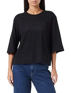 Sisley T-shirt damski, czarny 100, L - Koszulki i topy damskie - miniaturka - grafika 1