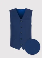 Kamizelki męskie - Granatowa męska elegancka kamizelka - miniaturka - grafika 1