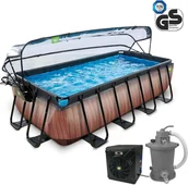 Baseny ogrodowe - Basen ogrodowy stelażowy 400x200x100 cm kopuła, pompa piaskowa Exit 30.57.42.00 - miniaturka - grafika 1