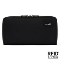 Portfele - Portfel damski duży RFID Pacsafe - czarny - miniaturka - grafika 1