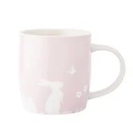 Kubki - Kubek porcelanowy z dekoracją Zajączek 360 ml różowy - miniaturka - grafika 1