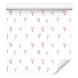 Tapeta Do Pokoju Dziewczynki Małe PASTELOWE Serca 0,53m x 10m - Tapety - miniaturka - grafika 1
