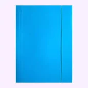 Teczki i skoroszyty - Teczka A4 z gumką błyszcząca niebieska - Ziemia Obiecana - miniaturka - grafika 1