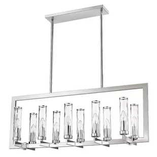 EVO LAMPA wisząca EVO P10069NI metalowa OPRAWA prostokątna ramka ZWIS szklane tuby przezroczyste EVO P10069NI - Lampy sufitowe - miniaturka - grafika 1