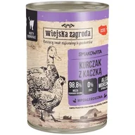 Mokra karma dla kotów - ALPHA SPIRIT I WIEJSKA ZAGRODA Wiejska Zagroda Kurczak z Kaczką 400 g - miniaturka - grafika 1