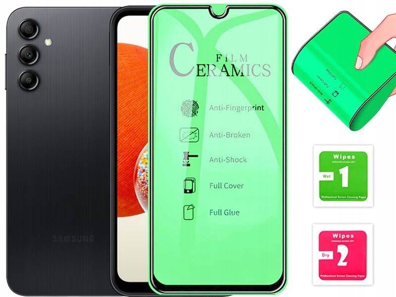 SZKŁO HYBRYDOWE 5D OCHRONNE PEŁNE ELASTYCZNE SZYBKA DO SAMSUNG GALAXY A14