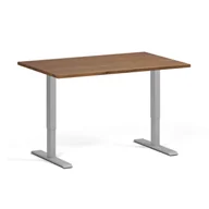 Stoły i stoliki do biura - Stół z regulacją wysokości, 1 silnik, 745 - 1235 mm, blat 1200 x 800 mm, podstawa szara, orzech - miniaturka - grafika 1