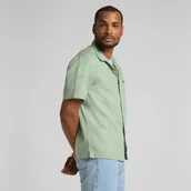 Koszule męskie - MĘSKA KOSZULA MATERIAŁOWA LEE SS RESORT SHIRT GRANITE GREEN L67PKWQN 112116916 - Lee - miniaturka - grafika 1