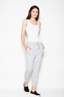 Dresy damskie - DRESOWE wygodne spodnie damskie Z KIESZENIAMI szare S - miniaturka - grafika 1