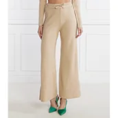 Spodnie damskie - Patrizia Pepe Spodnie dzianinowe | Relaxed fit | z dodatkiem wełny - miniaturka - grafika 1