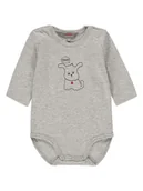 Body dla niemowląt - Niemowlęce body z nadrukiem pieska szare Kanz r.62 - miniaturka - grafika 1