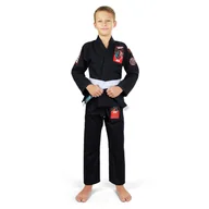 Kimona, stroje i obuwie - Kimono/Gi do BJJ dla dzieci Ground Game Ninja czarne - miniaturka - grafika 1